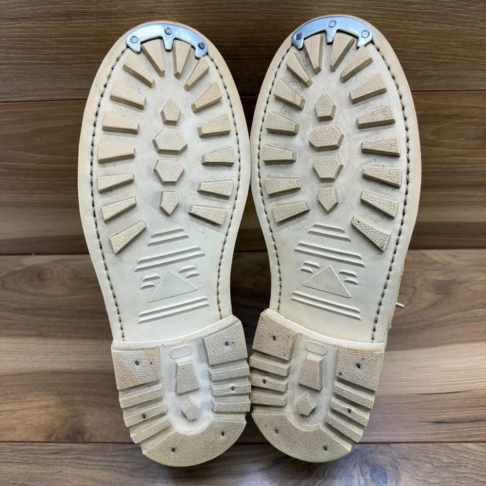 Rare Jean Baptiste Rautureau Mens 41 US 8 Beige Tan Nubuck Chunky Oxfords Hikers